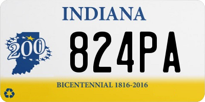IN license plate 824PA