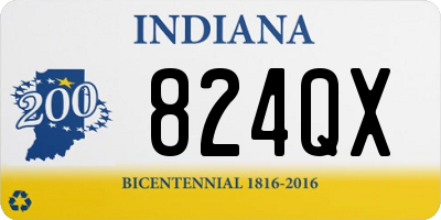 IN license plate 824QX