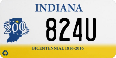 IN license plate 824U