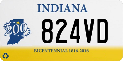 IN license plate 824VD