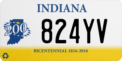 IN license plate 824YV
