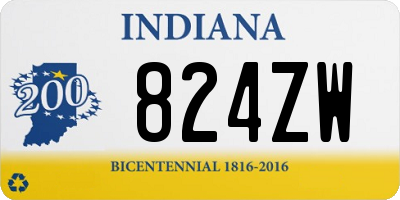 IN license plate 824ZW