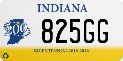 IN license plate 825GG