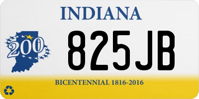 IN license plate 825JB
