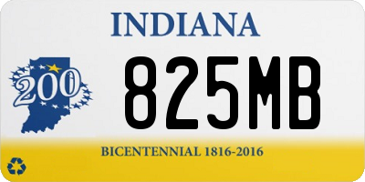 IN license plate 825MB
