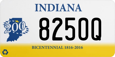 IN license plate 825OQ