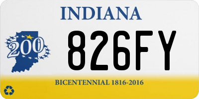 IN license plate 826FY