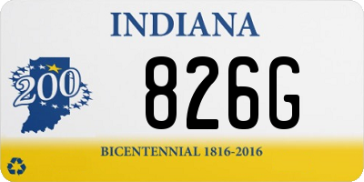 IN license plate 826G