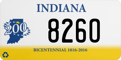 IN license plate 826O