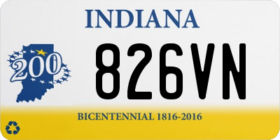IN license plate 826VN