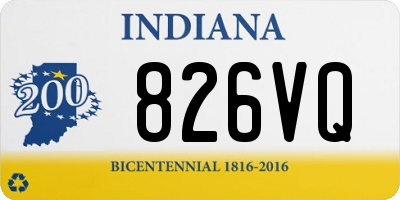 IN license plate 826VQ
