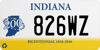 IN license plate 826WZ