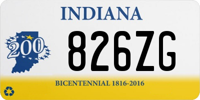 IN license plate 826ZG