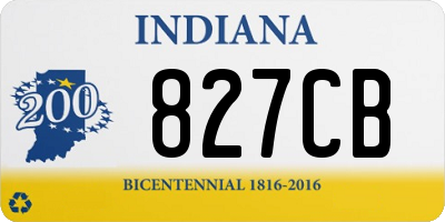 IN license plate 827CB