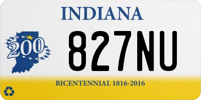 IN license plate 827NU