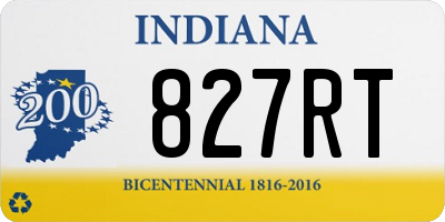 IN license plate 827RT