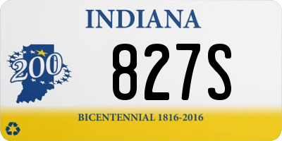 IN license plate 827S