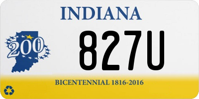 IN license plate 827U