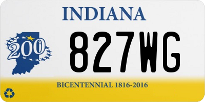 IN license plate 827WG