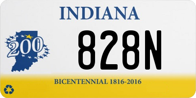 IN license plate 828N