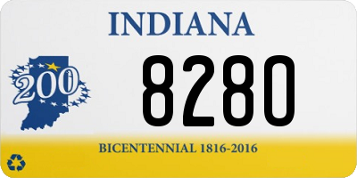 IN license plate 828O