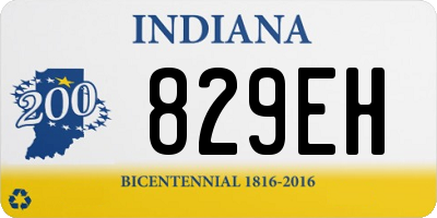 IN license plate 829EH
