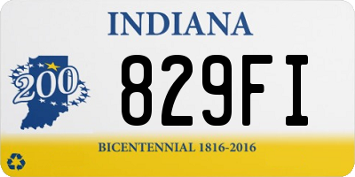IN license plate 829FI