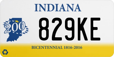 IN license plate 829KE