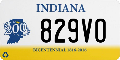 IN license plate 829VO