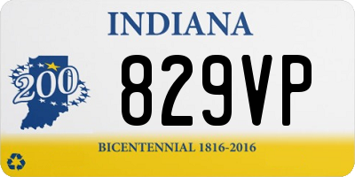 IN license plate 829VP
