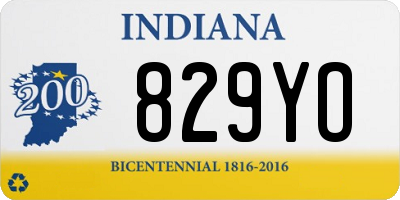 IN license plate 829YO