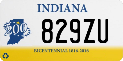 IN license plate 829ZU