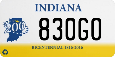 IN license plate 830GO
