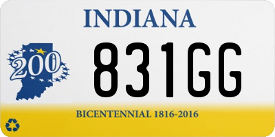 IN license plate 831GG