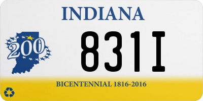 IN license plate 831I