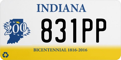 IN license plate 831PP