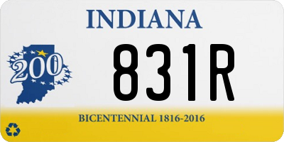 IN license plate 831R