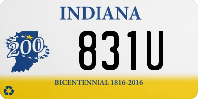 IN license plate 831U