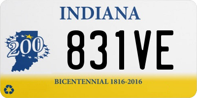 IN license plate 831VE