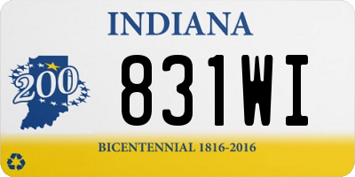 IN license plate 831WI