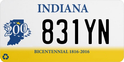 IN license plate 831YN