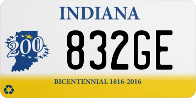 IN license plate 832GE