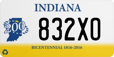 IN license plate 832XO