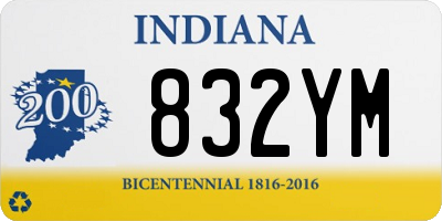 IN license plate 832YM