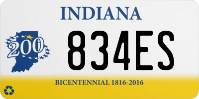 IN license plate 834ES