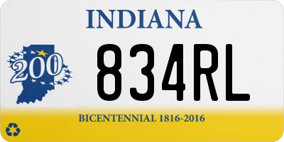 IN license plate 834RL