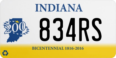 IN license plate 834RS