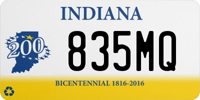 IN license plate 835MQ
