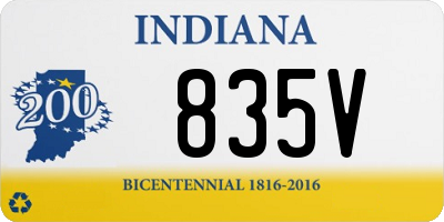 IN license plate 835V