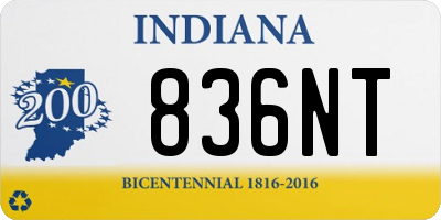 IN license plate 836NT